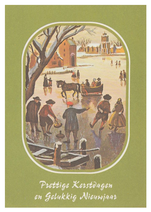 Prettige Kerstdagen en Gelukkig Nieuwjaar (ijsschaatsen)