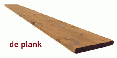 de plank (zo stijf als een plank)