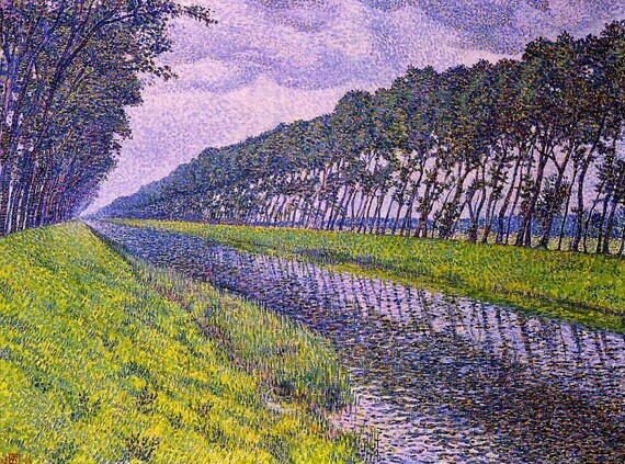 Le Canal en Flandre par temps triste (1894 ), Théo van Rysselberghe