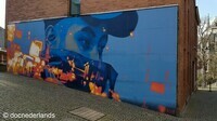Peinture murale bleue (2) (Bergen, België)