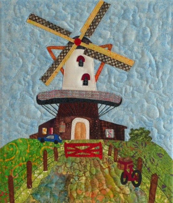 Windmill 'De Koe', Veere, The Netherlands, Quiltshop Andrea