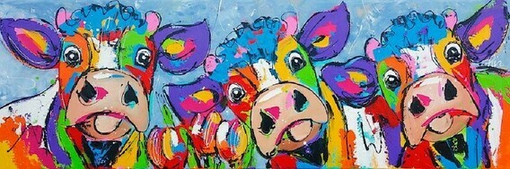 Vroijk schilderij, Drie koeien