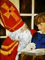 Schilderij, Sinterklaas, Anneke Ekhart, 17 november 2017