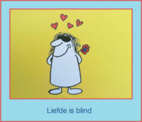 Liefde is blind (illustratie)