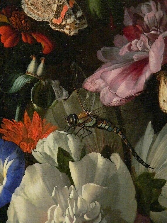 Rachel Ruysch (10), Vase of Flowers, The Netherlands ,1689, Oil Detail