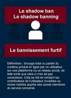 Le shadow ban, le shadow banning [anglicismes] / Le bannissement furtif