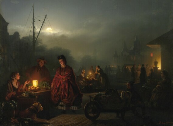 Petrus van Schendel, The Night Market