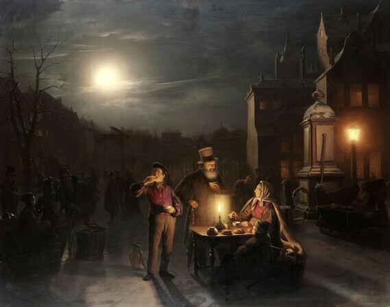 Petrus van Schendel, The refreshment stall