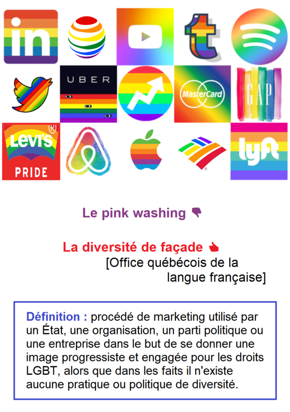 Le pink washing [anglicisme] / La diversité de façade