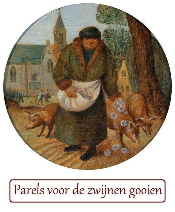Parels voor de zwijnen gooien (... zwijnen werpen), Pieter Brueghel de Jonge