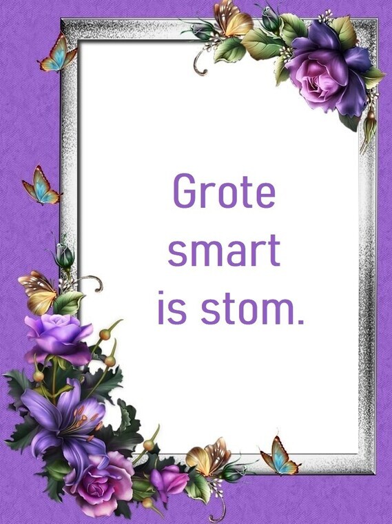 Grote smart is stom.