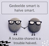 Gedeelde smart is halve smart. (illustratie)