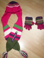 Bonnet-écharpe + gants Catimini