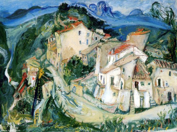 (View Of Cagnes, Chaim Soutine, 1925 Ca) Soutine1 1600x1200 (Da Rasiel)