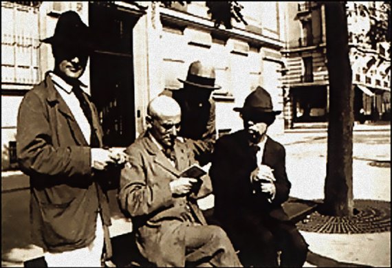 Jean Cocteau - Modigliani-Max Jacob-Andre Salmon-Ortiz De Zarate - 1916