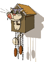 Chat-mangeur-d-oiseau-horloge-coucou