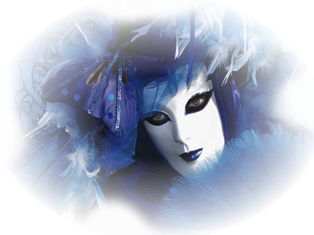 masque vénitien bleu