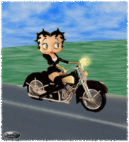 Betty boop en moto