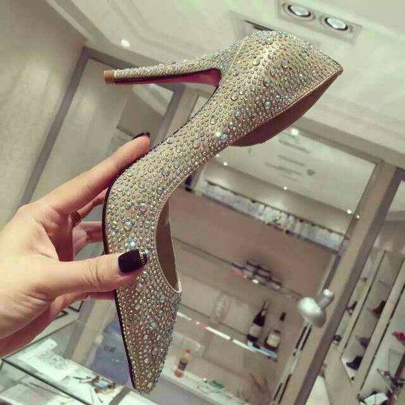 chaussures talon jaune
