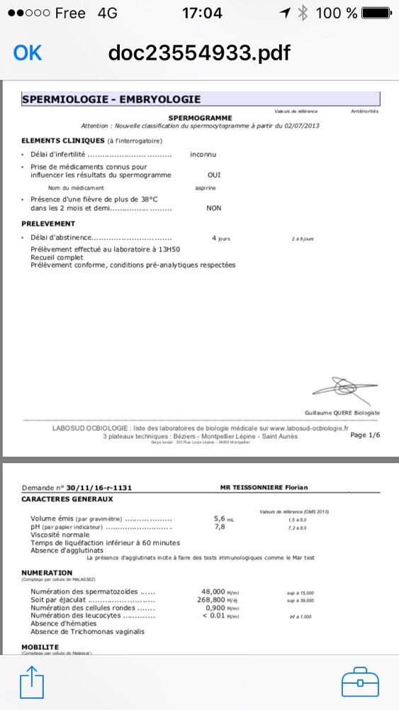 Spermogramme Fertilite Infertilite Forum Grossesse Bebe