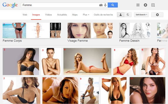 Google Recherche Image : "Femme"