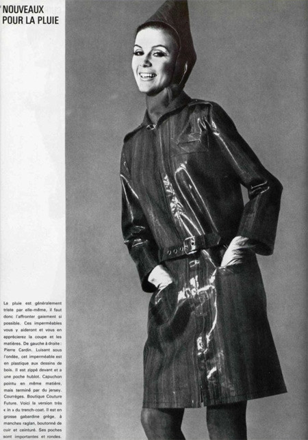 1968-pierre-cardin-vinyl-zip-coat-hat-spring-lofficiel