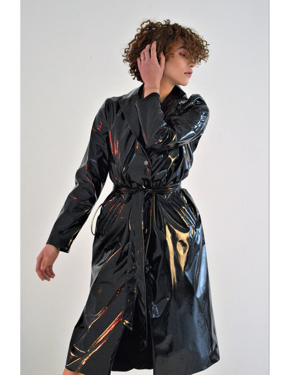 handmade-classical-sexy-knee-length-black-latex-long-women-coat-rain-jacket-trendy-