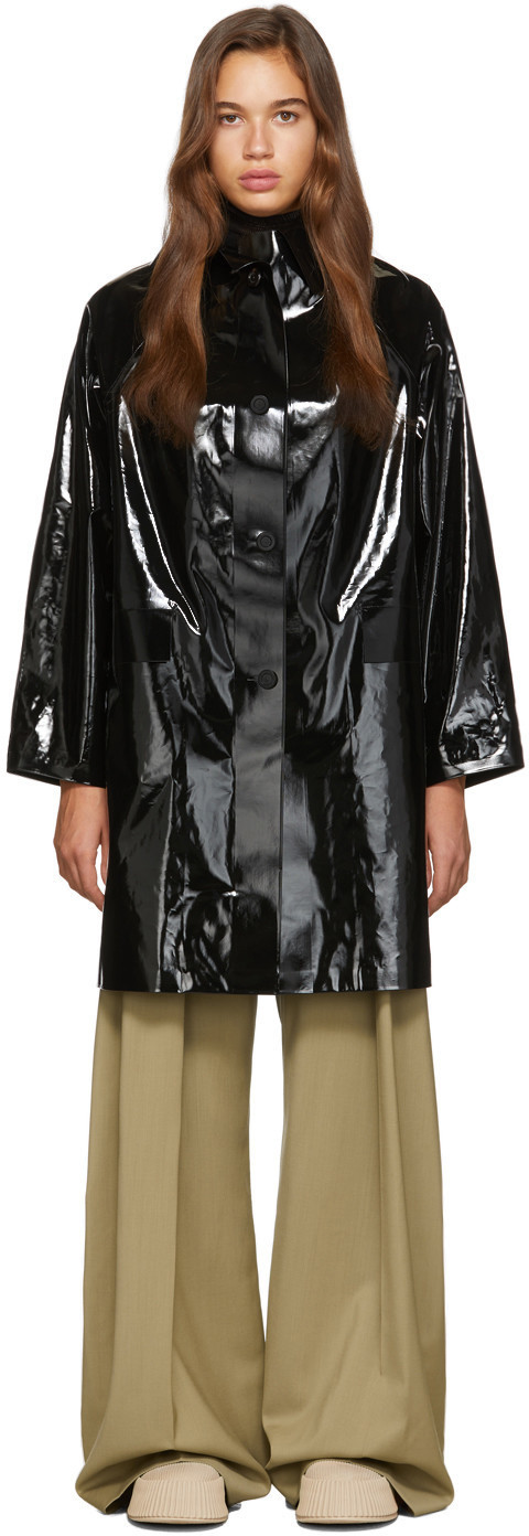 kassl-editions-black-above-the-knee-lacquer-coat