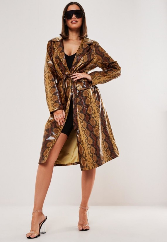 tan-faux-leather-snake-print-trench-coat2