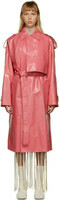 bottega-veneta-pink-shiny-trench-coat
