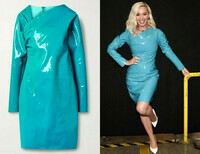 Katy-Perrys-Bottega-Veneta-Asymmetric-Patent-Leather-Dress
