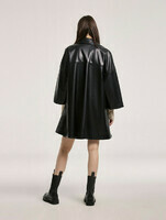 Double-breasted-Pu-Leather-Coat-back-black