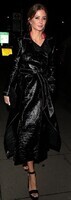Millie+Mackintosh-black+trench+coat-leather+trench+coat-dark+red+sandals-red+dress-black+clutch_2_13