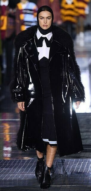 Irina+Shayk-black+trench+coat-leather+trench+coat-Burberry+trench+coat-black+Burberry+boots-formfitt
