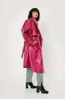 pink-faux-leather-oversized-trench-coat