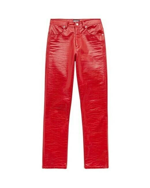 diesel-red-Pantaloni-in-vinile-stropicciati