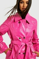 female-hot pink-faux-leather-longline-trench-coat (2)