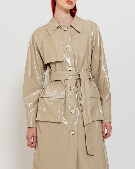emin-and-paul-sand-patent-vegan-leather-trench-coat-detail