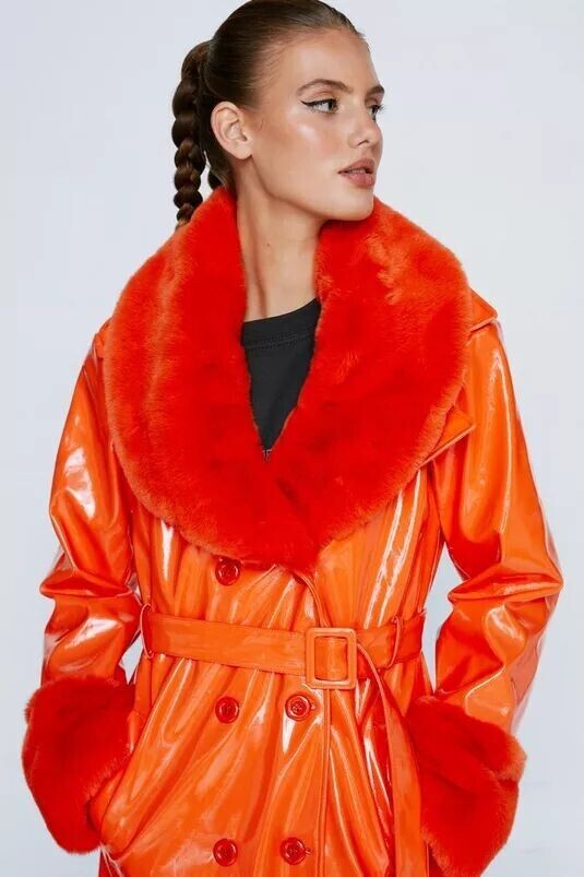 orange-plush-fur-collar-vinyl-trench (2)
