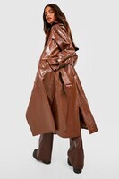 female-chocolate-vinyl-oversized-trench-coat