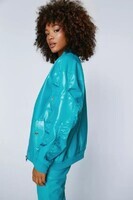 turquoise-faux-leather-ruched-sleeve-bomber-jacket (1)