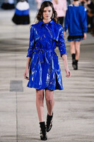 Alexis Mabille cobalt blue patent raincoat beautiful mac