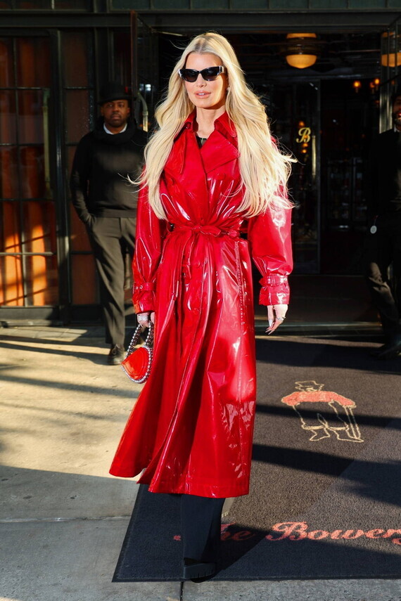 Jessica-Simpson-stands-out-in-bright-red-trench-coat-as-she-exits-The-Bowery-Hotel-in-in-New-York-Ci