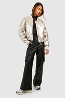 female-silver-metallic-vinyl-crop-faux-leather-bomber-jacket-- (1)