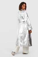 female-silver-metallic-double-breast-faux-leather-maxi-trench-coat