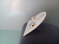 Boucles d'oreilles argent perles plates réf- 101412 profil
