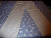 pantalon t44 burton blanc rayé : 10 euros