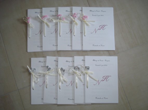 Livrets De Messe Finis Quantite 110 Mon Mariage 9 Juin 2012