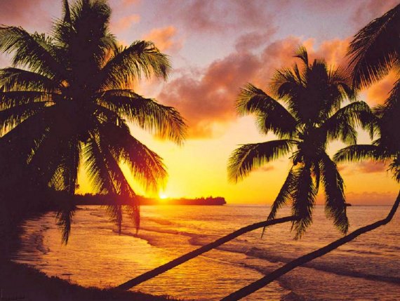 polynesie.coucher de soleil