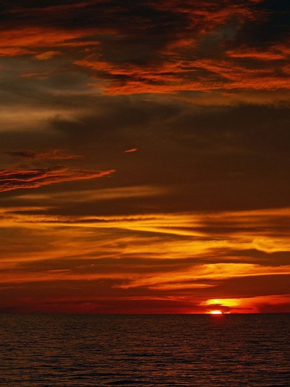 Bornéo - coucher de soleil